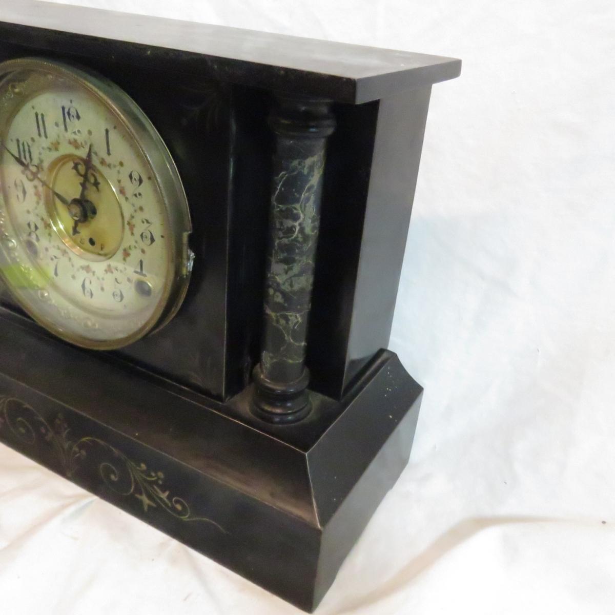 1894 Florence Kroeber Cast Iron Mantel Clock