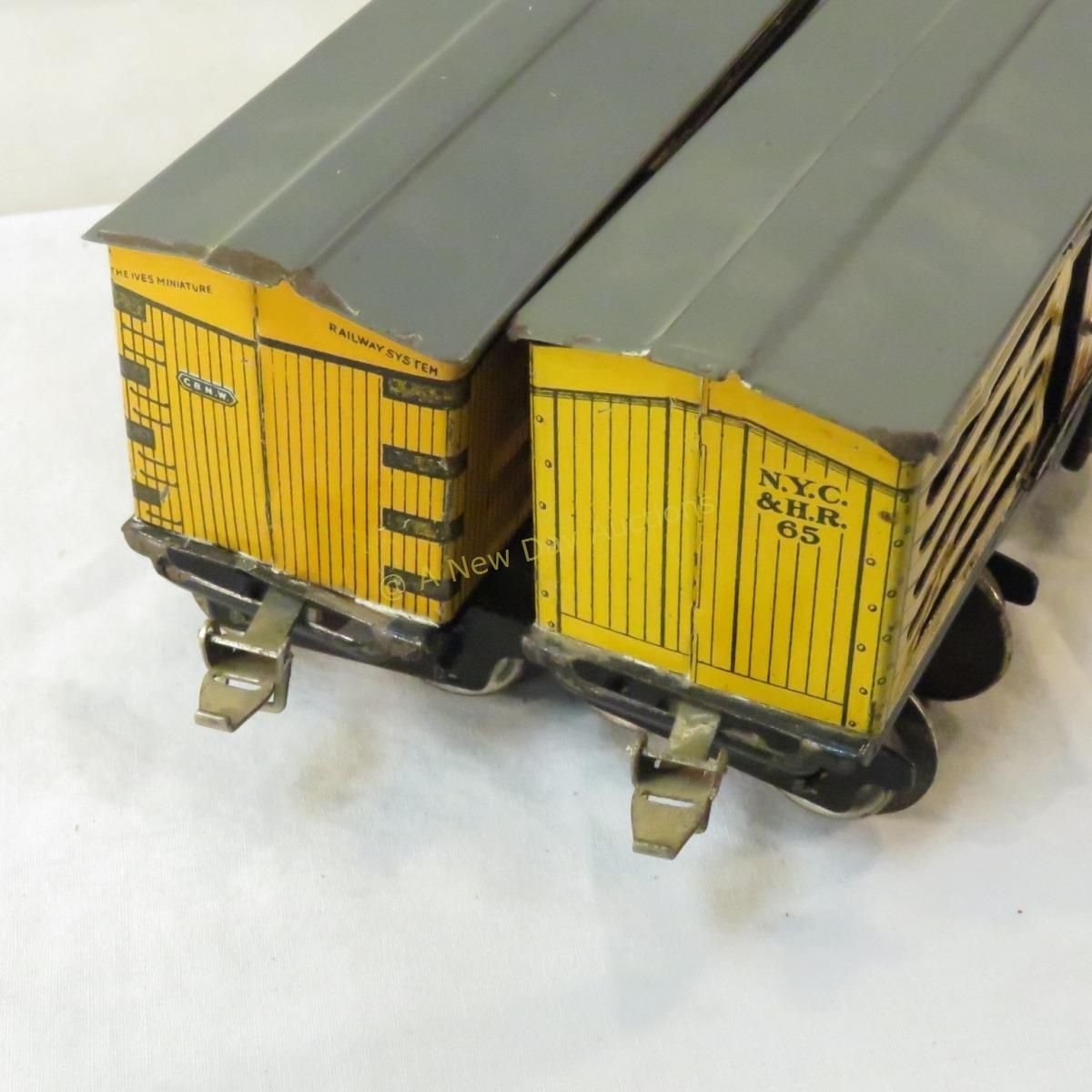 Pre-War Ives O gauge engines & tin cars