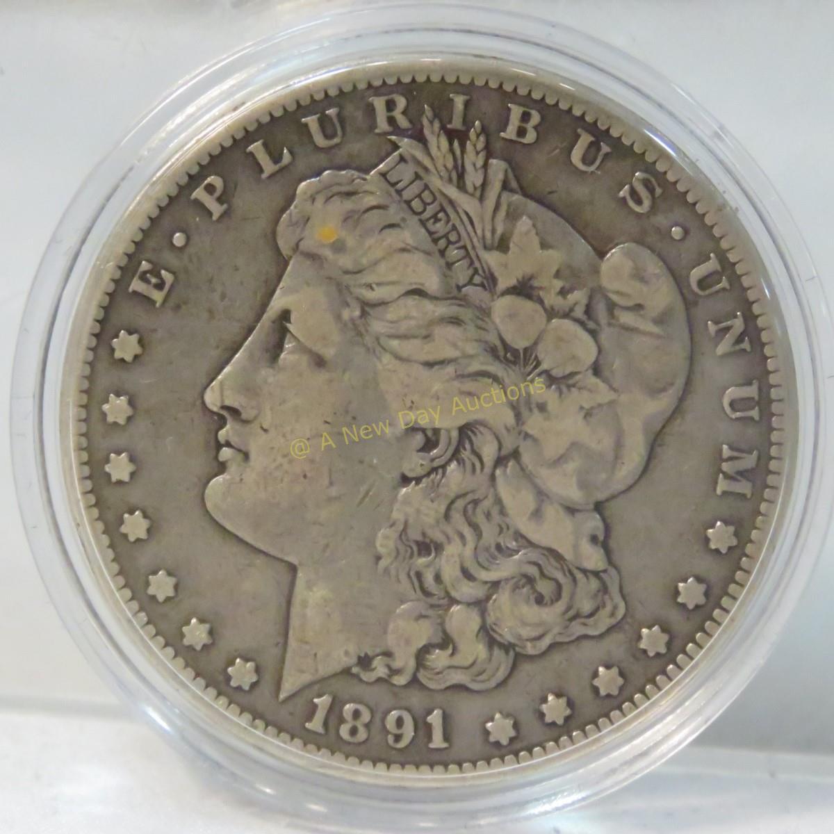 1891 CC Morgan Silver Dollar