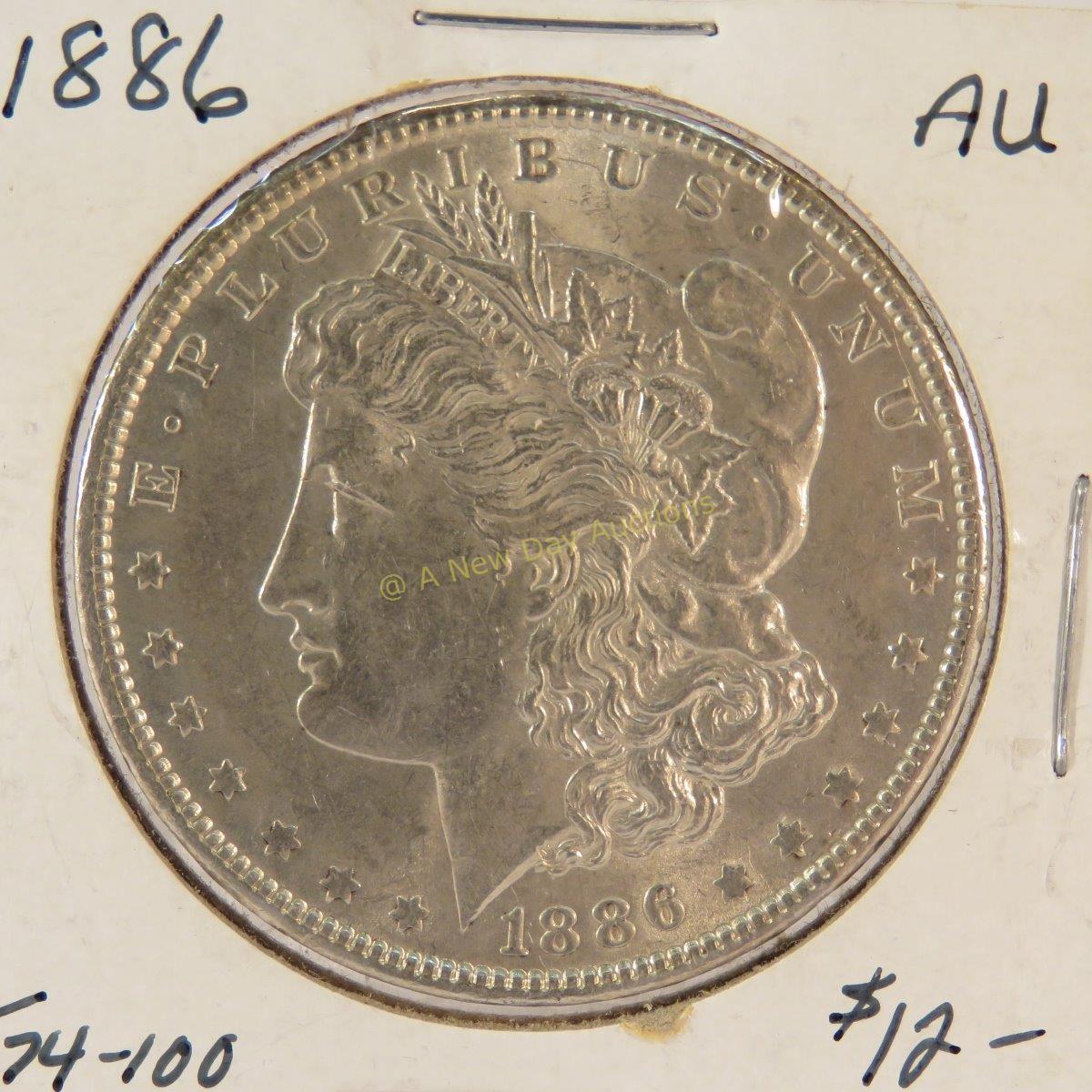 1886 Morgan Silver Dollar AU