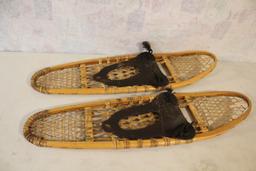 Pair of Vintage Field & Forest Wooden Snow Shoes