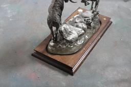 1977 Dall Rams Sculpture by L.C. Hampton #47 Chilmark Fine Pewter