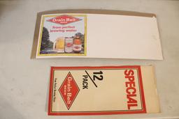 1977 & 1980 Grain belt Beer Signs 28" x 10 3/4" and 22" x 9 3/4"