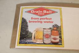 1977 & 1980 Grain belt Beer Signs 28" x 10 3/4" and 22" x 9 3/4"