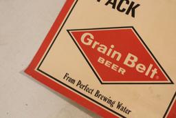 1977 & 1980 Grain belt Beer Signs 28" x 10 3/4" and 22" x 9 3/4"