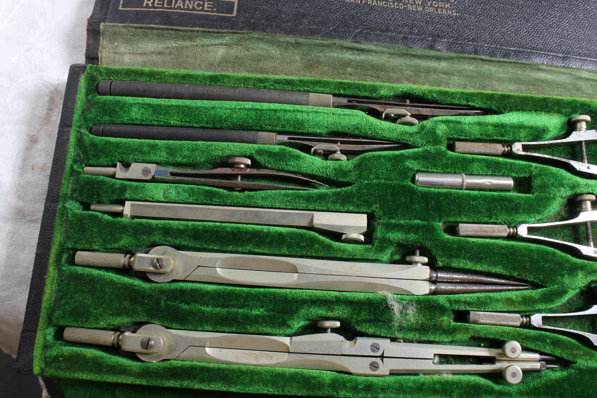 Vintage Reliance Eugene Dietzgen Co. Drafting Tool Set