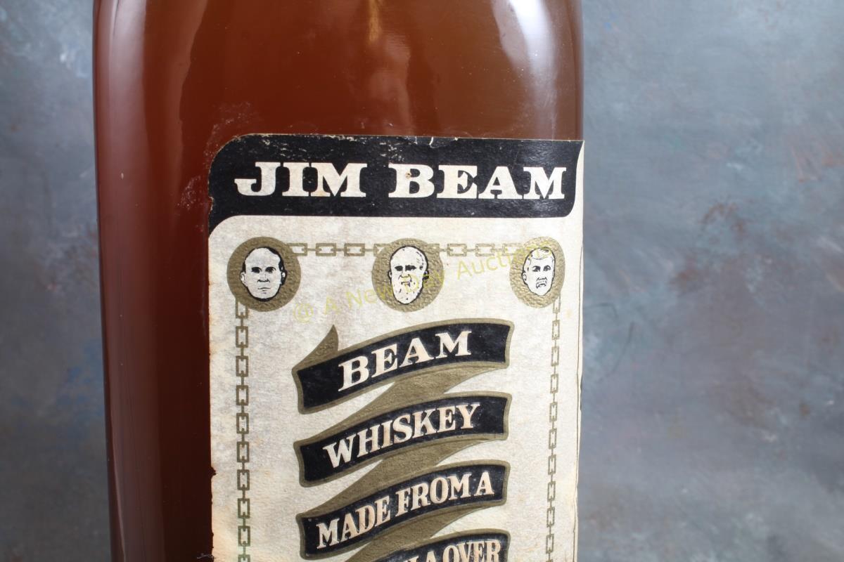 1938 Jim Beam Trade Bar Bottle 18 1/2" Tall