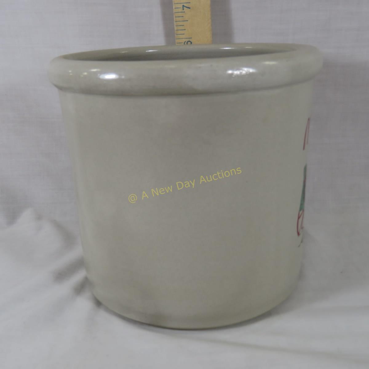 1999 Red Wing McDonalds Holiday Greetings crock