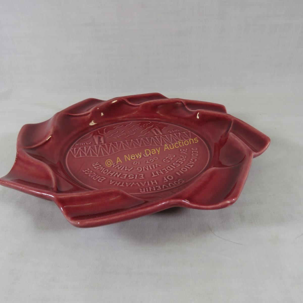 2 Red Wing commemorative ashtrays and Trivet