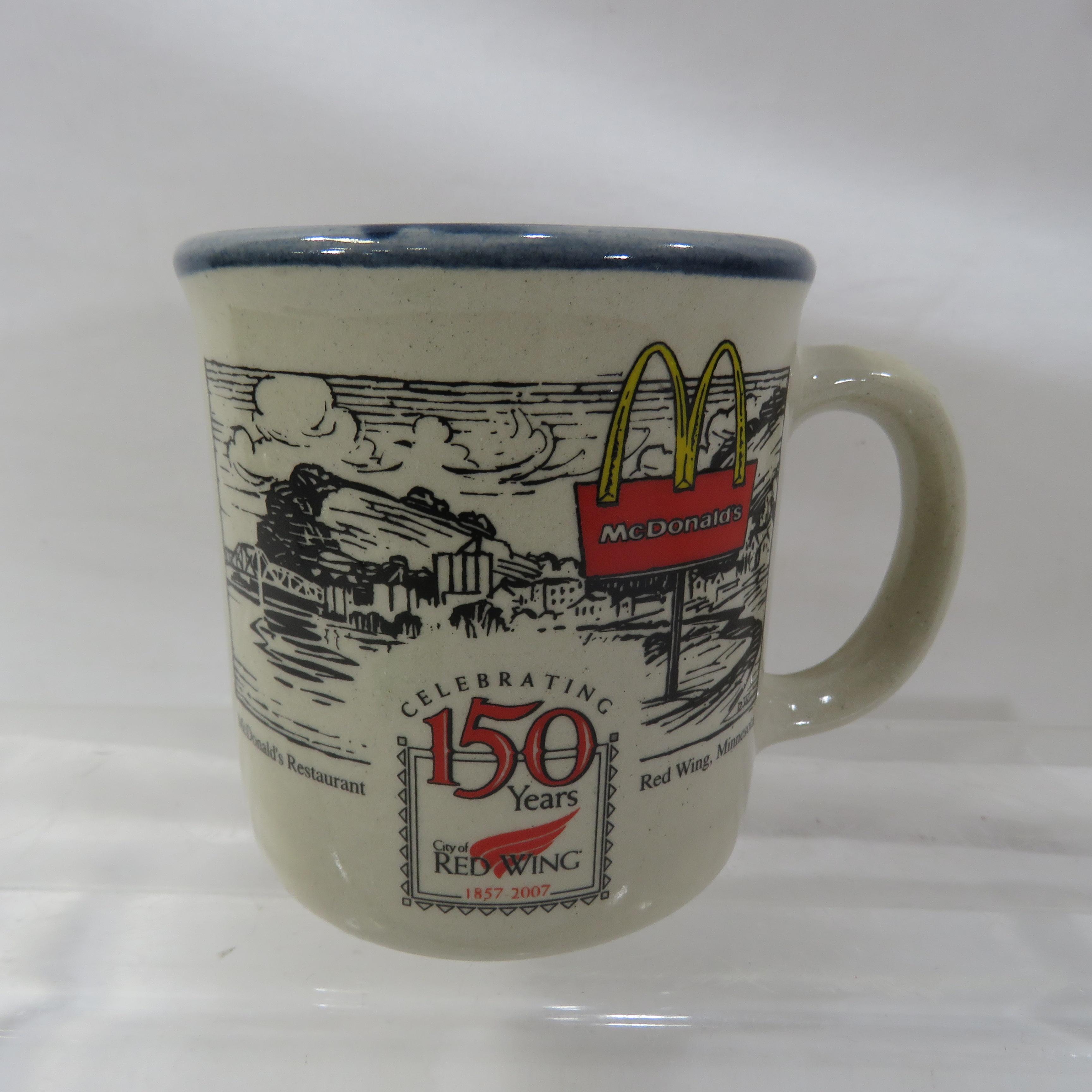 2007 McDonalds Red Wing 150th Anniv crock & mug