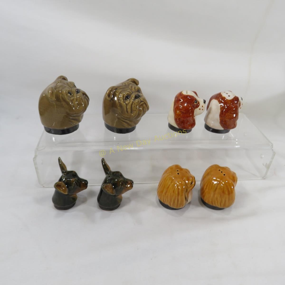 9 Dog Rosemeade Salt & Pepper Sets and 1 single