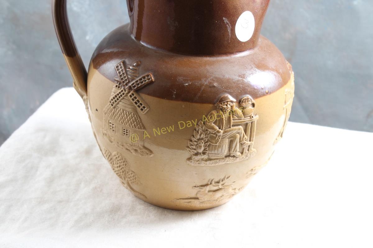 Ca. 1890 Doulton Lambreth Stoneware Milk Pitcher