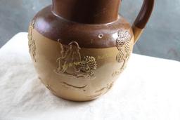 Ca. 1890 Doulton Lambreth Stoneware Milk Pitcher