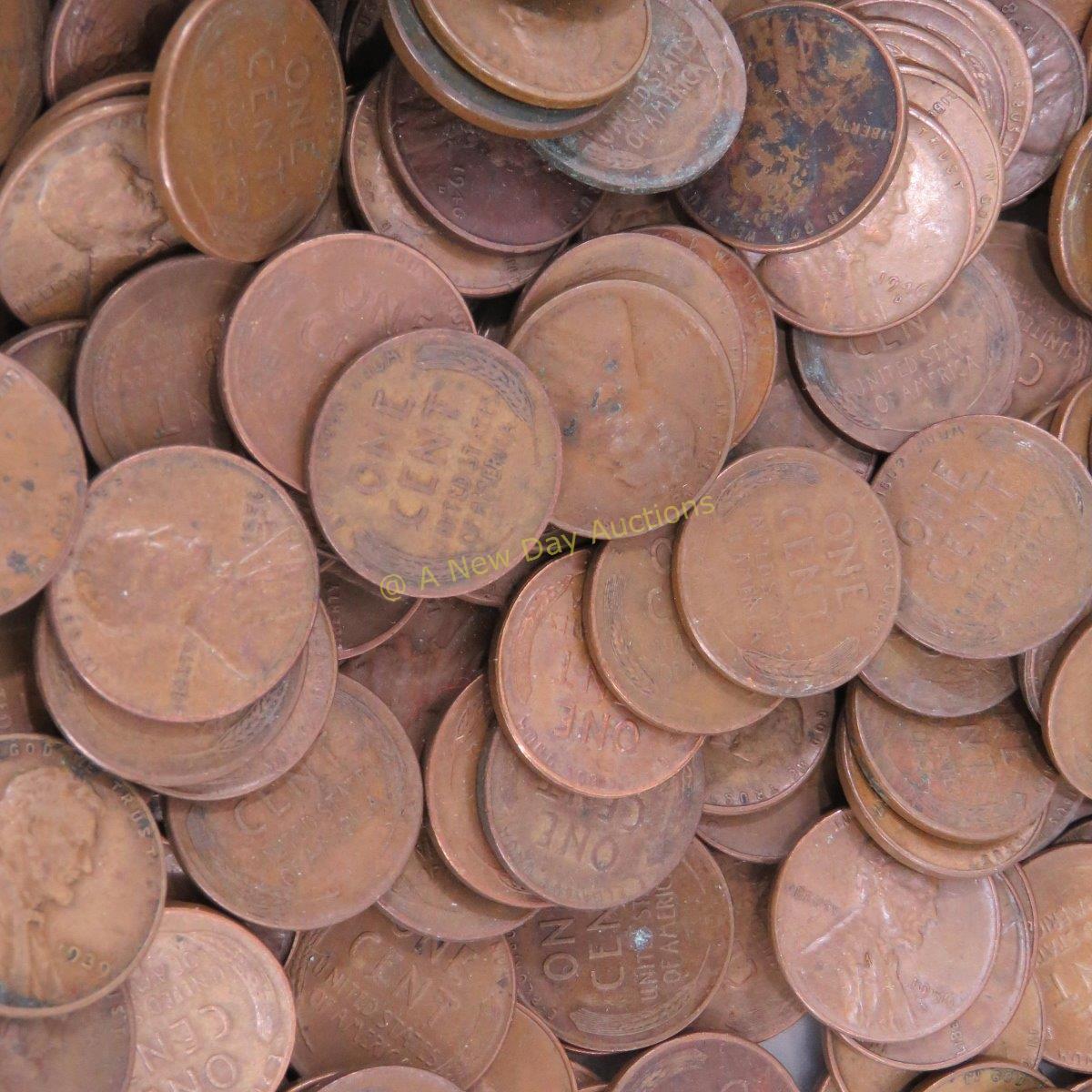 15+ pounds mixed wheat cents