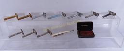 10 Vintage safety razors & 1 straight razor