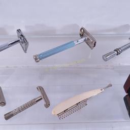 10 Vintage safety razors & 1 straight razor