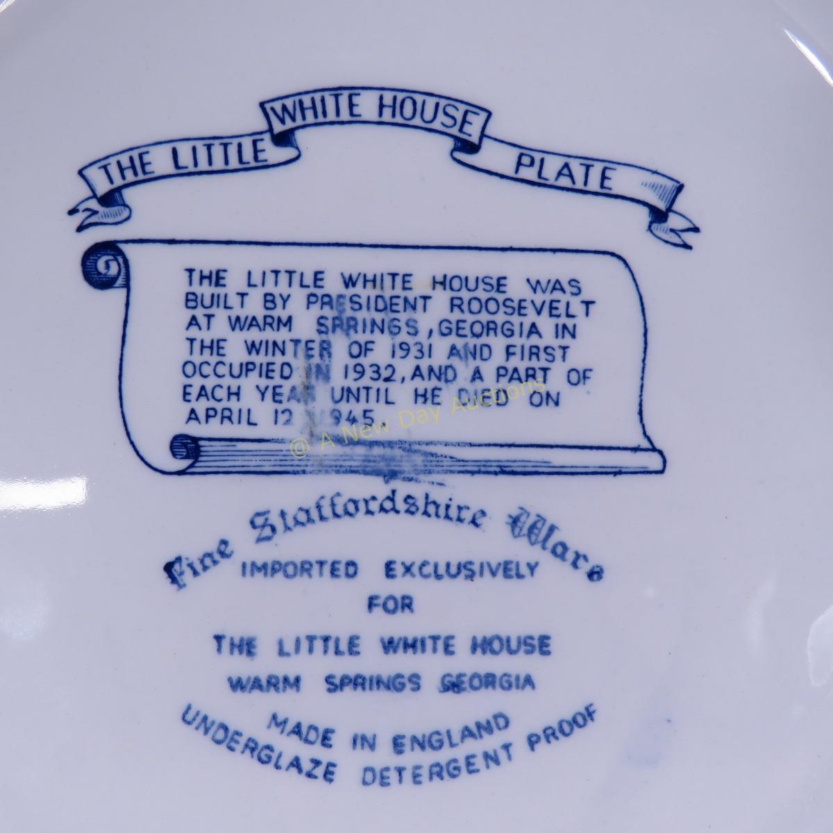 Roosevelt's "The Little White House" Plate