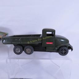 Vintage military toys, tanks, truck and more