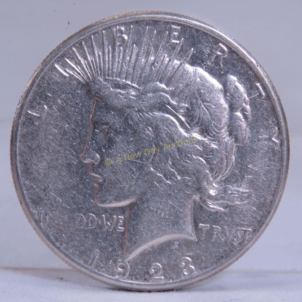 5 1923 S Peace Silver Dollars