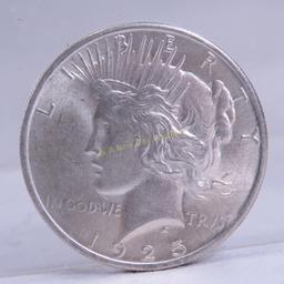 4 1925 Peace Silver Dollars