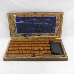 Antique The Art Sign & Price Marker Stamp Kit