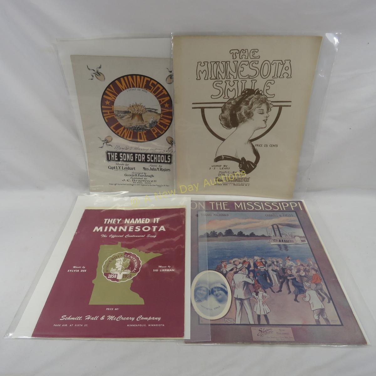 4 vintage Minnesota sheet music pieces