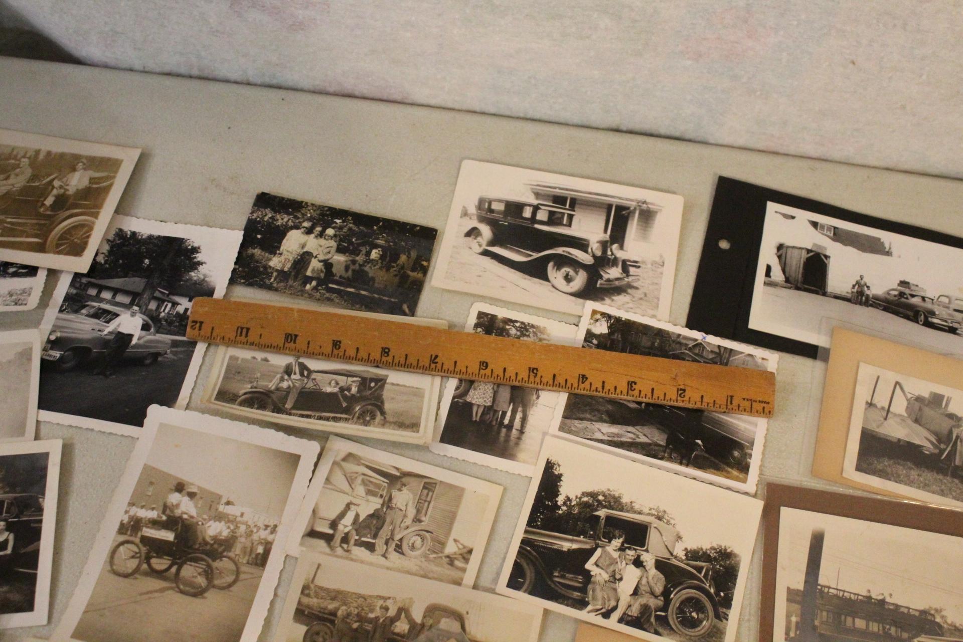 Lot Real Photos Train Wreck, Antique Cars, Trucks