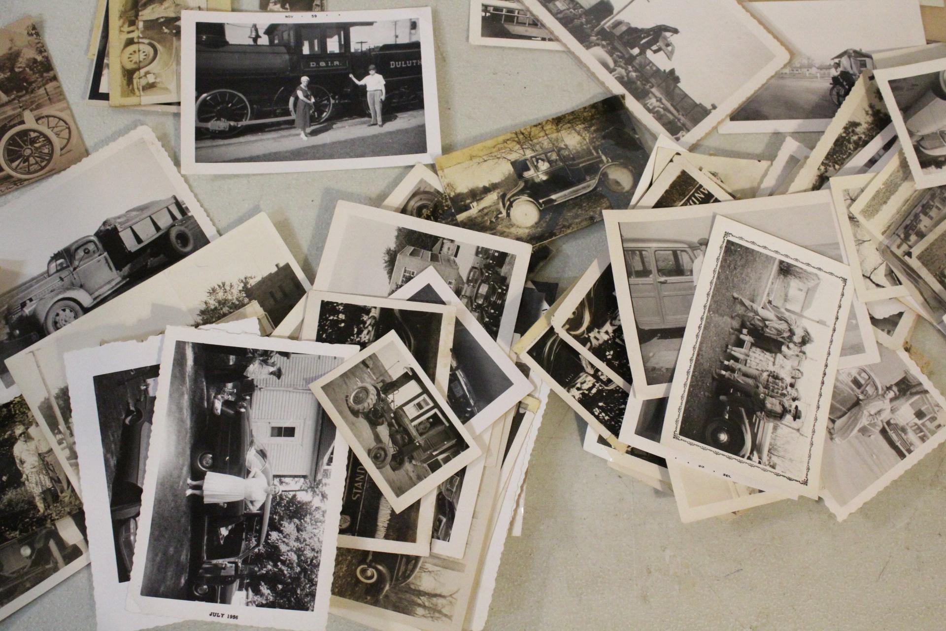 Lot Real Photos Train Wreck, Antique Cars, Trucks