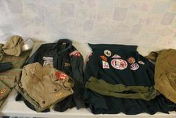 Vtg. Boy Scout Clothes, Hats, Mess Kit, Patches