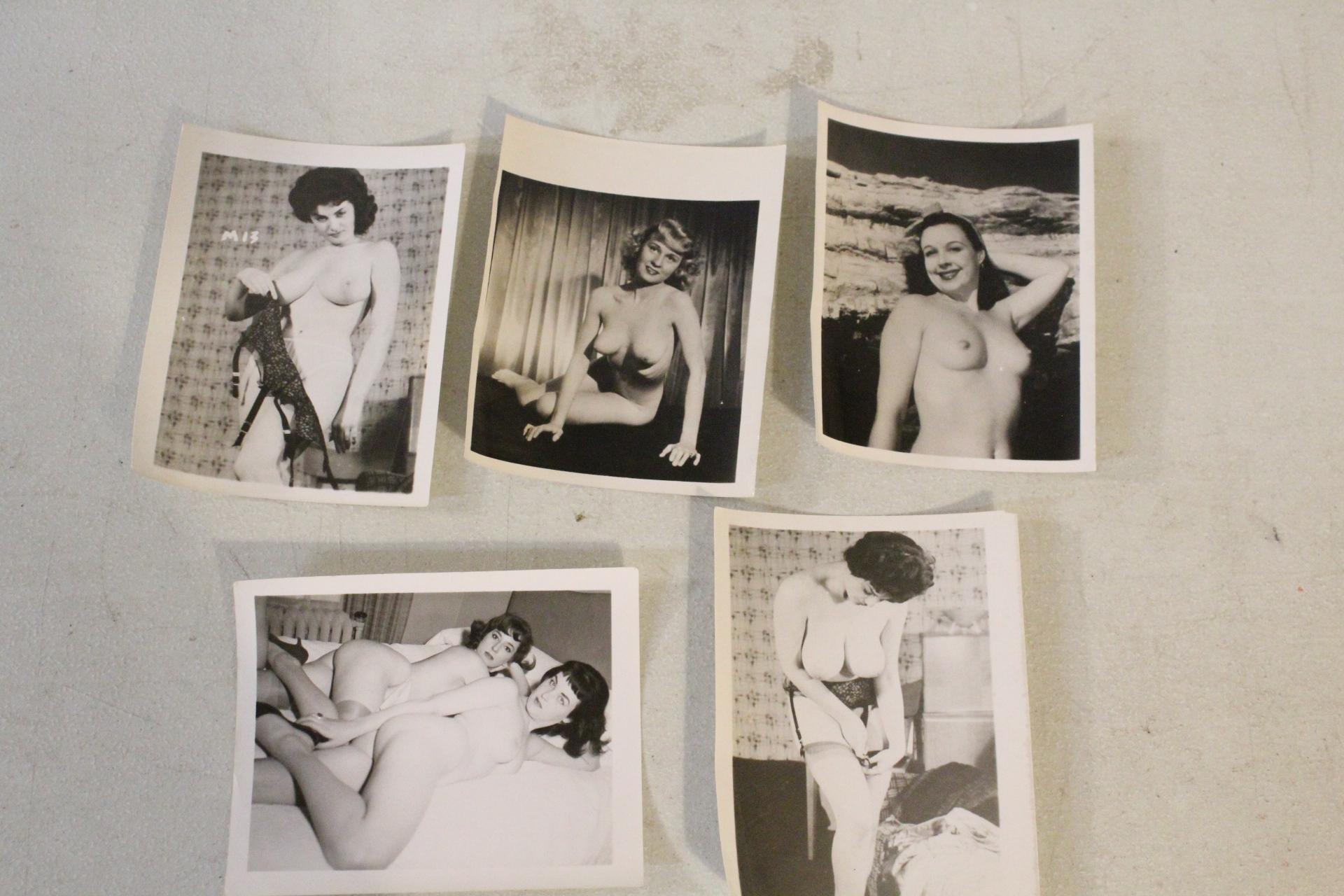 5 Real Nude Photos 4" x 5" Vintage