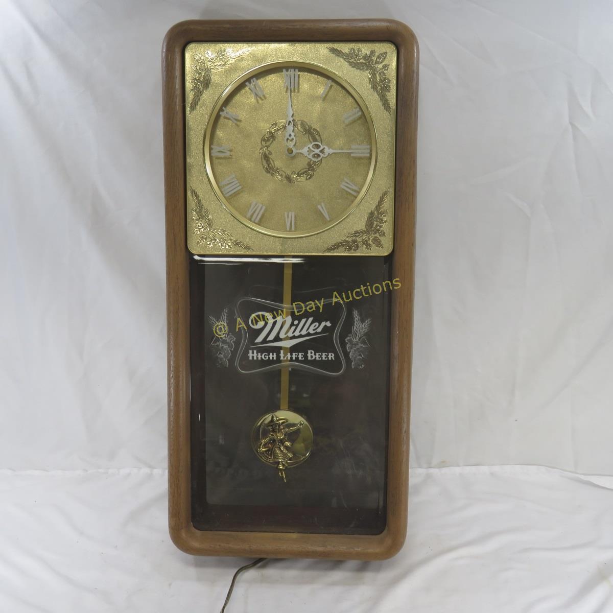 Miller Beer Witch Light Up Clock- works