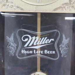 Miller Beer Witch Light Up Clock- works