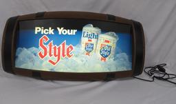 "Pick your style" Heilman's Beer Lighted Sign