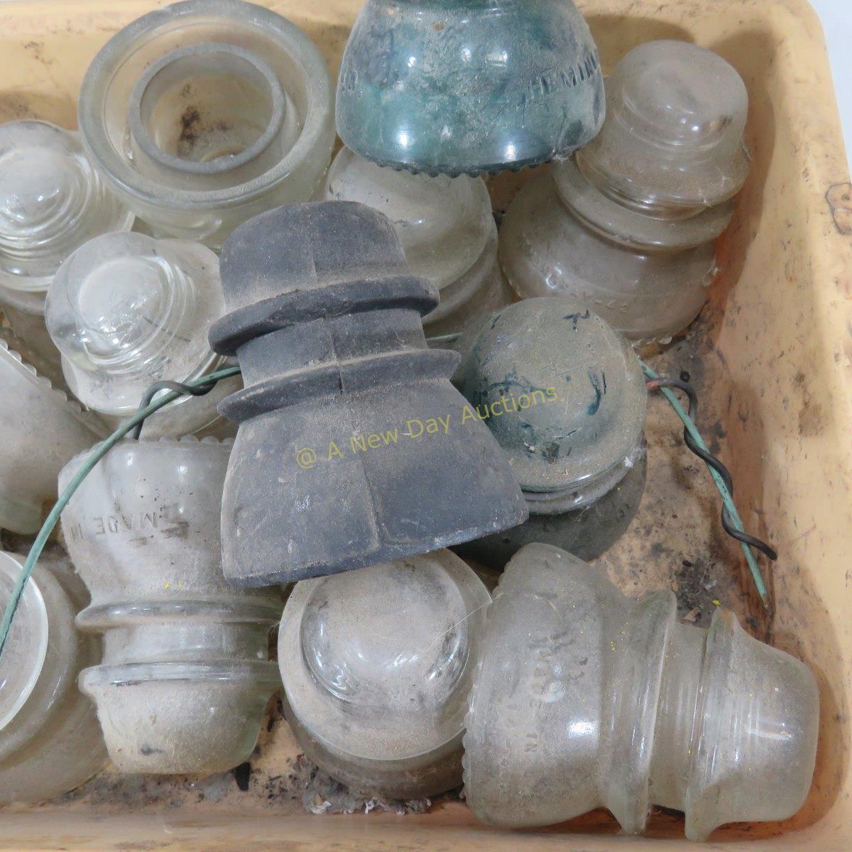 Box of Date Nails, Insulators and Wrench