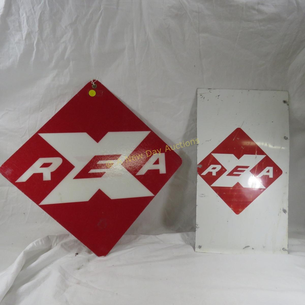 2 1960's REA Window Signs, Book, Paper Work