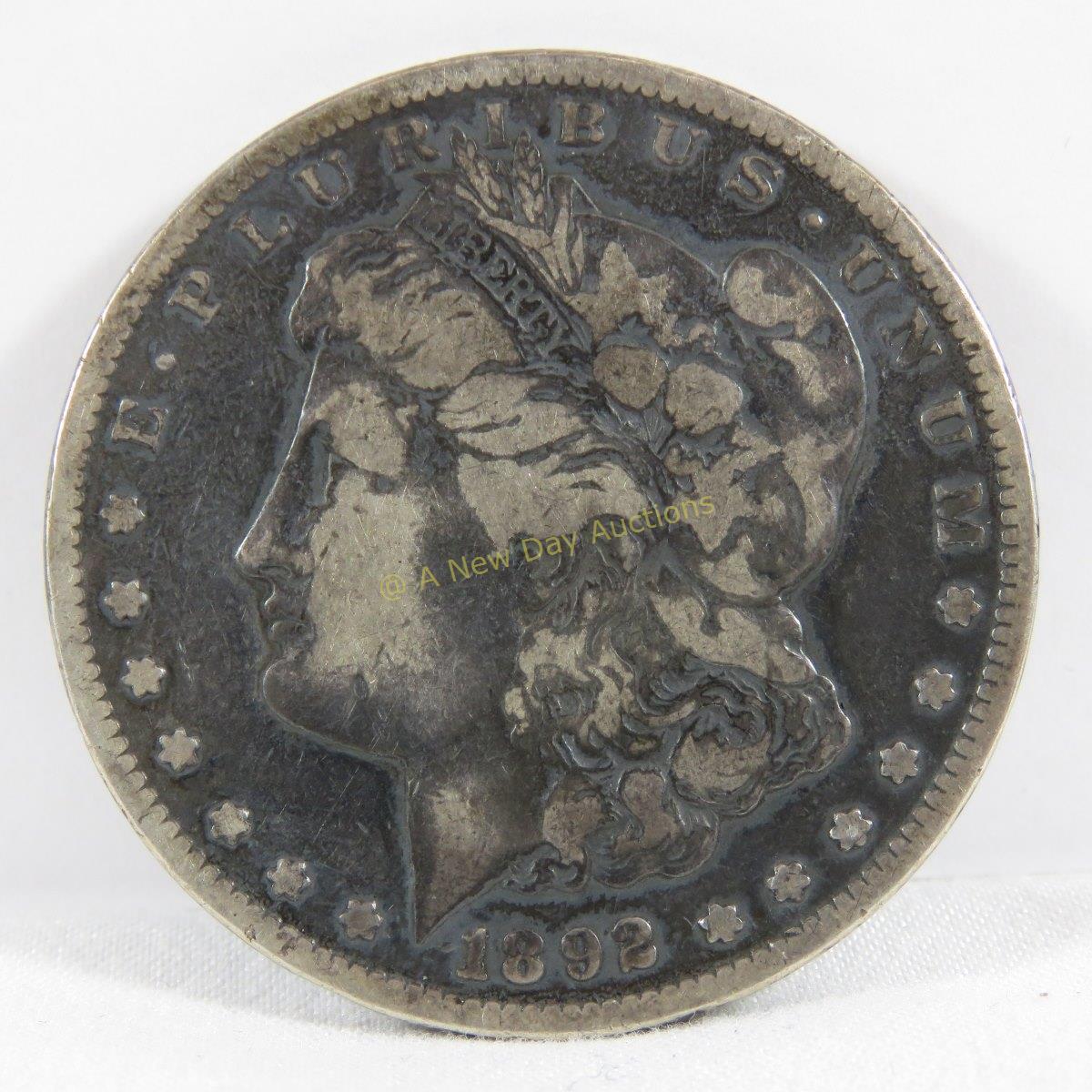 1892 CC Morgan Silver Dollar