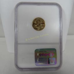 2001 $5 Gold Eagle 1/10 OZT NGC graded MS69