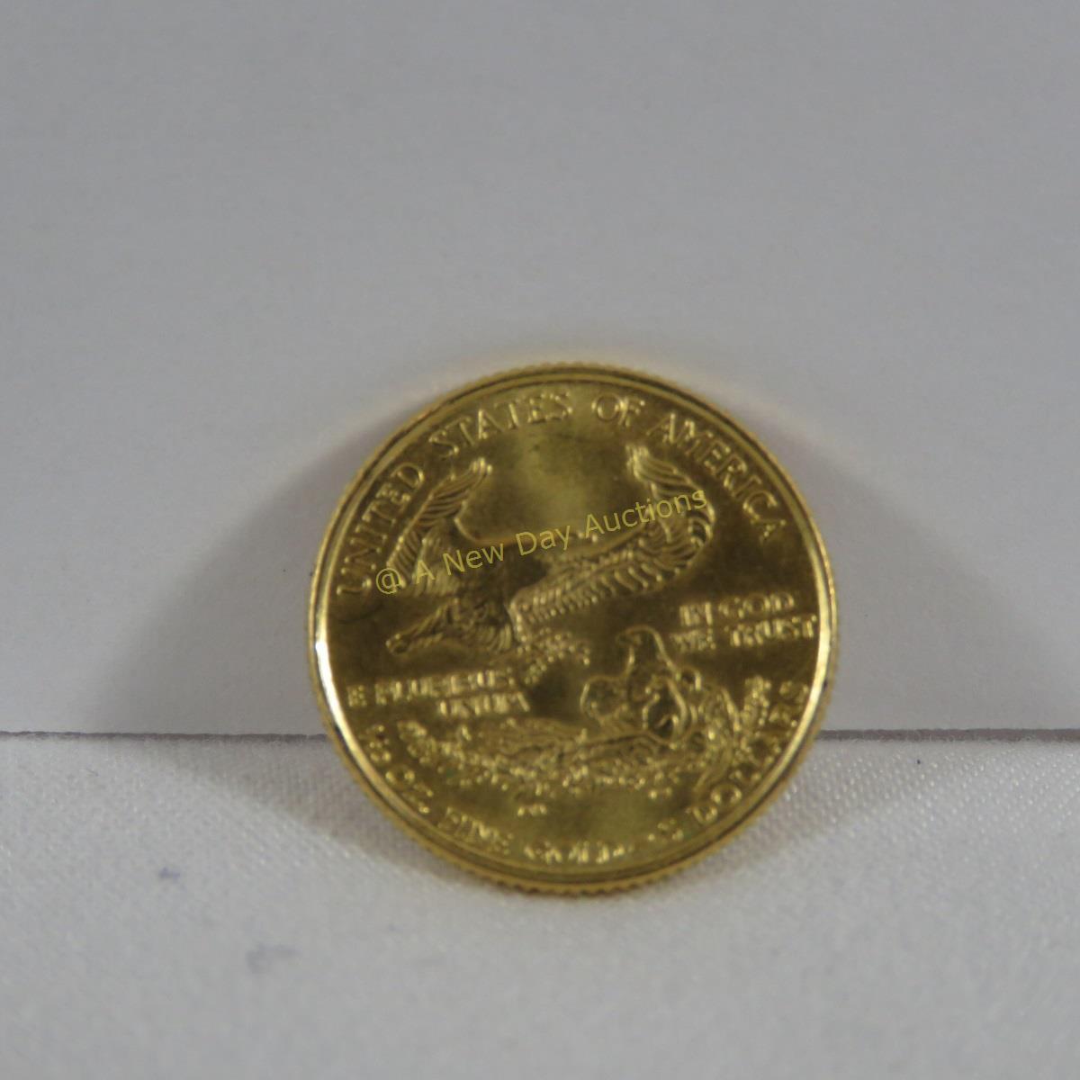 1999 $5 Gold Eagle 1/10 OZT