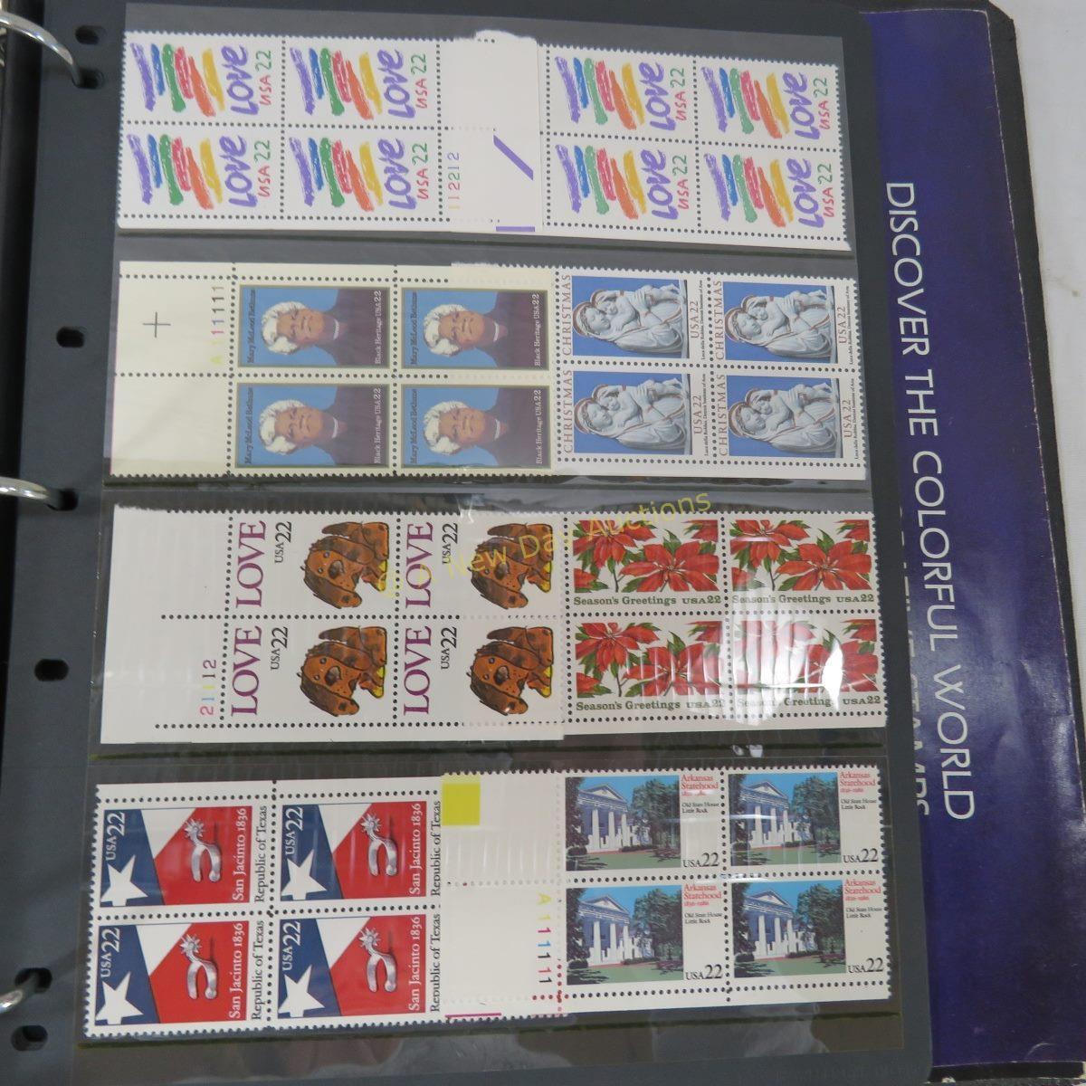 Mint US stamps commemoratives & blocks