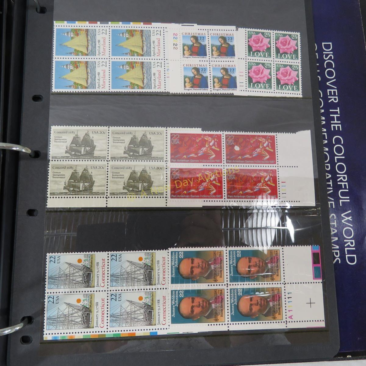 Mint US stamps commemoratives & blocks