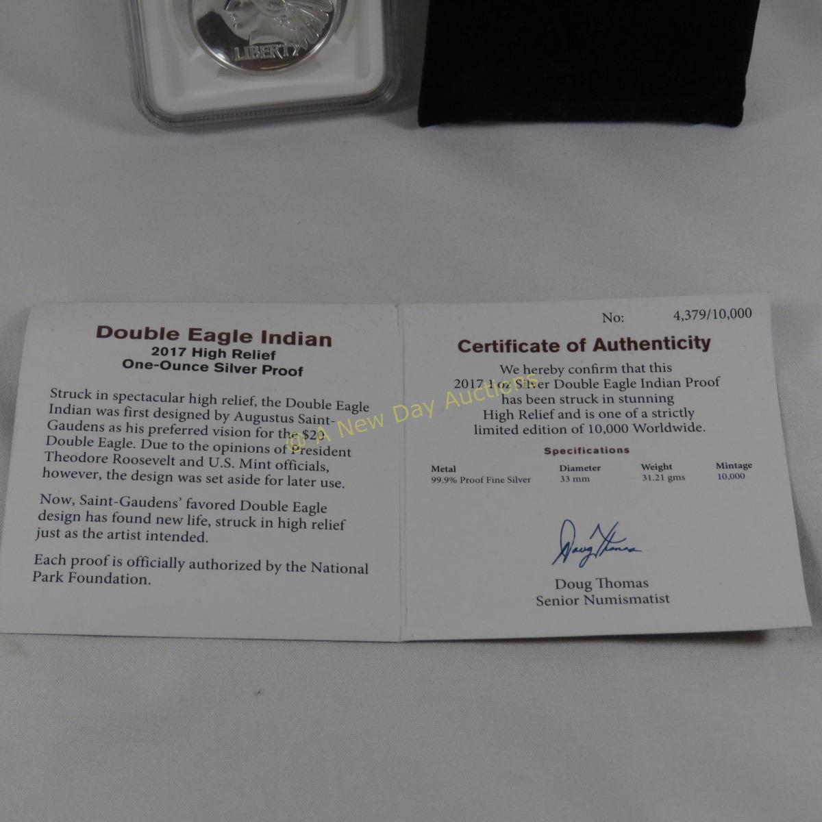 2017 Double Eagle Indian High Relief NGC Gem Proof