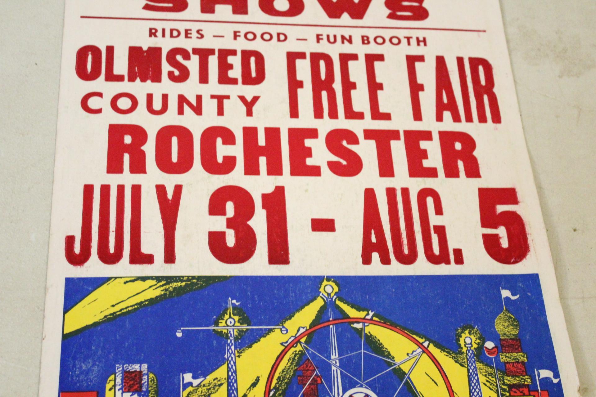 1978 Olmsted County Fair Poster 21.75" x 14"
