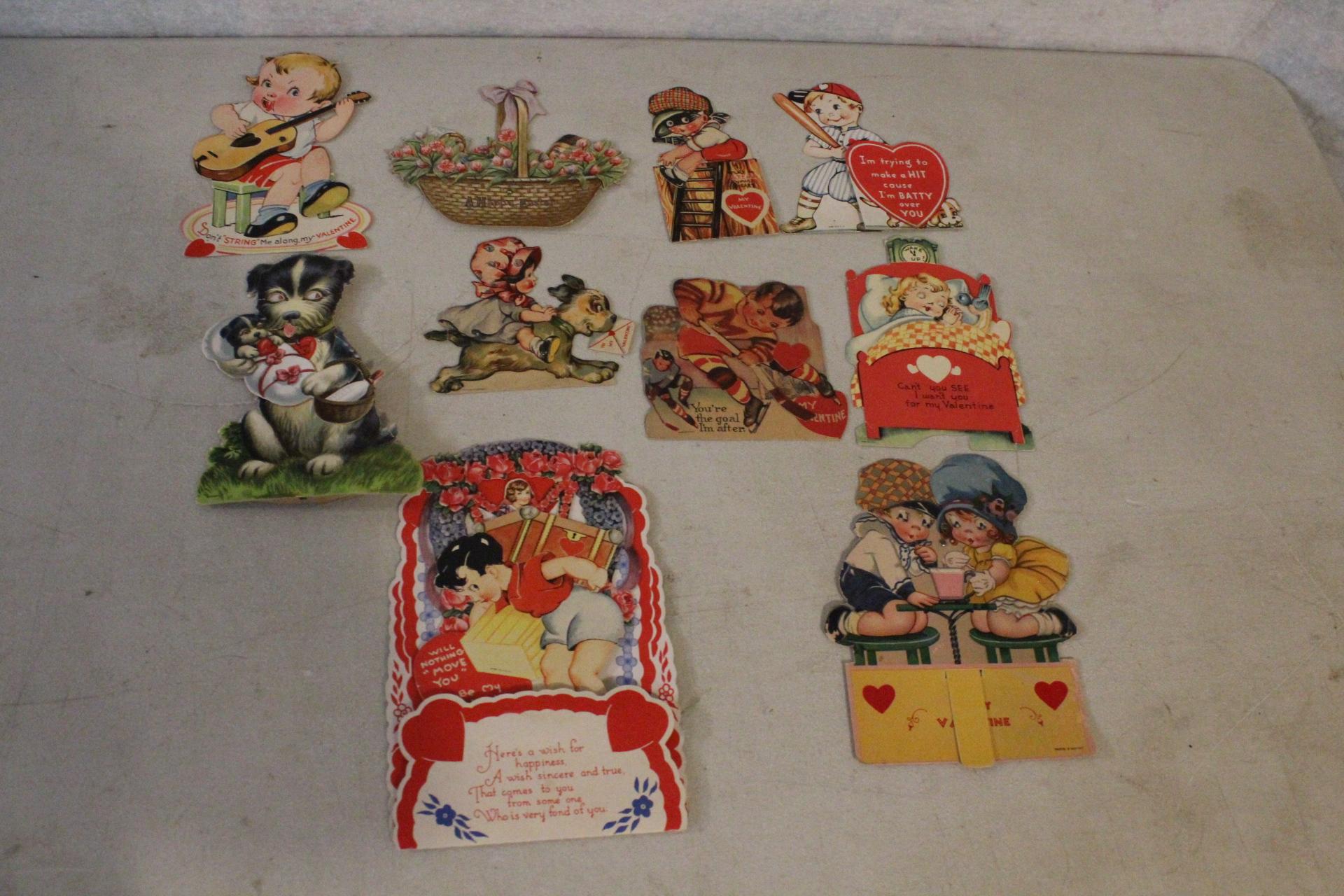 Mid Century Lot Valentines Most with Moveable Parts