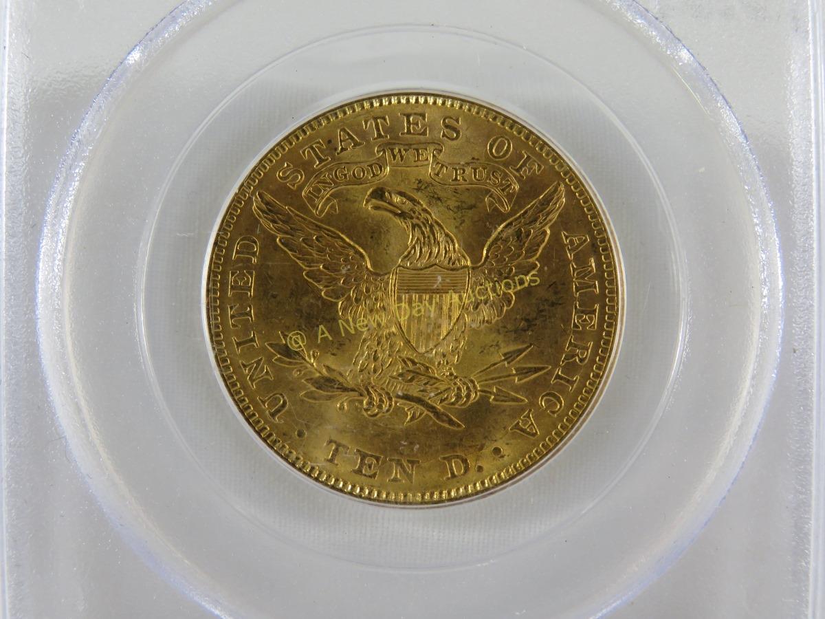 1893 $10 Gold Liberty Head PCGS graded MS63