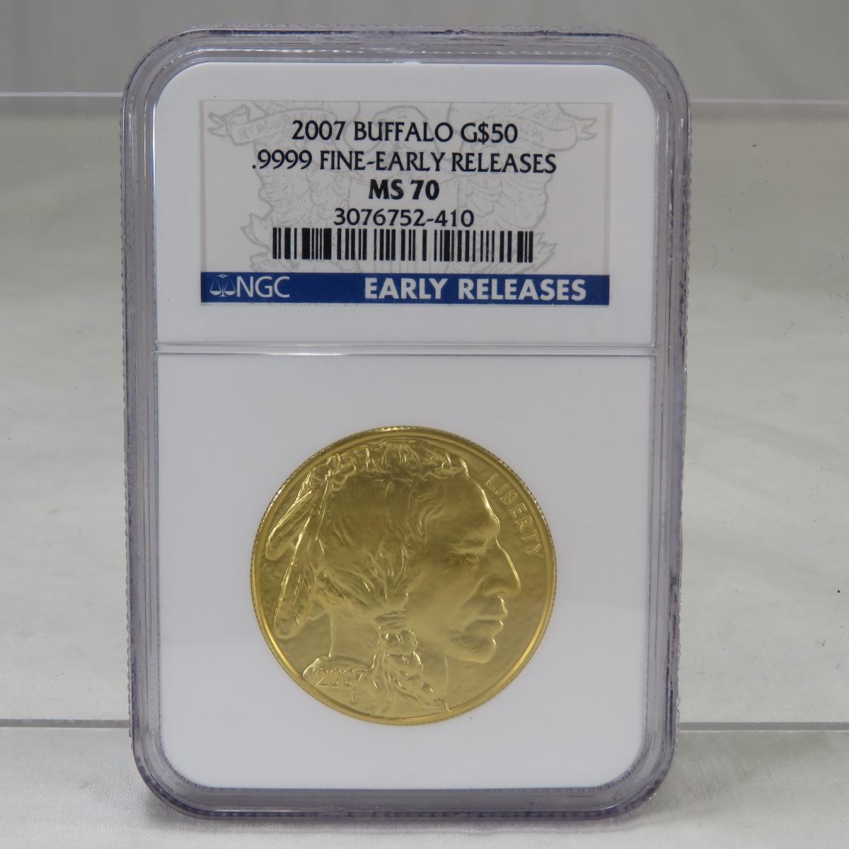 2007 American Buffalo 1 ozt Gold NGC MS70