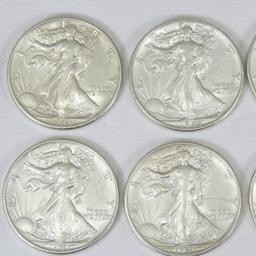 20 1943 Walking Liberty Silver Half Dollars XF-AU