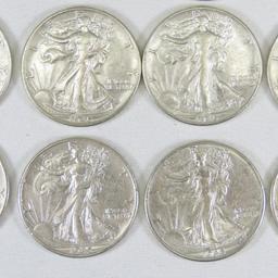 20 1945 Walking Liberty Silver Half Dollars XF-AU