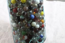 Half Gallon Ball Mason Jar Full of Marbles