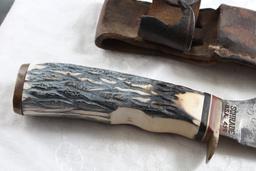 Schrade #498 Fixed Blade Knife & sheath