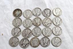 20 Mercury Dimes Teens & 20's for dates